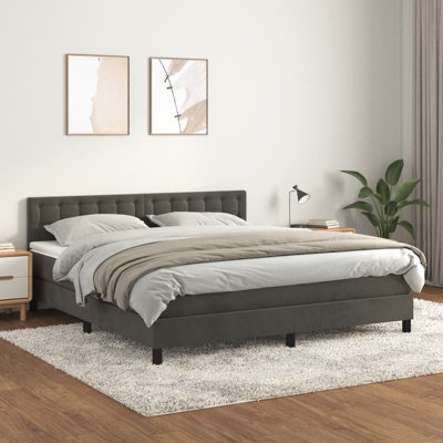 Meaghen Box Spring Bed with Mattress Velvet