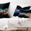 Feu en couleurs - Coussin imprimé abstrait