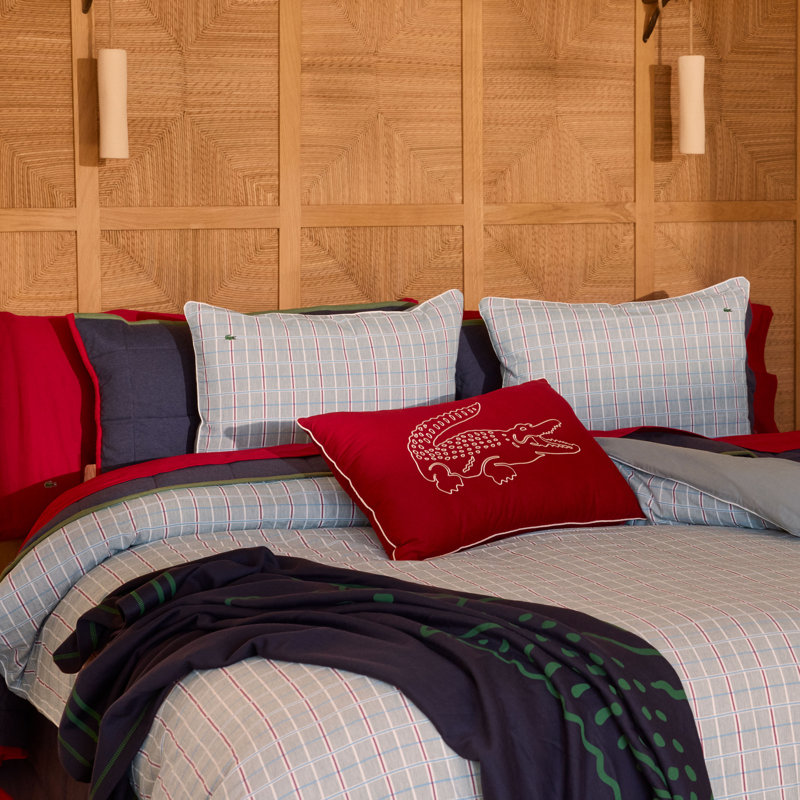 Ensemble d'édredon en coton 3 pièces Lacotte, Édredon double/grand et 2 taies décoratives