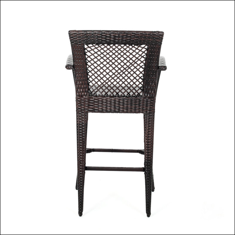 Outdoor 46" Wicker Barstool
