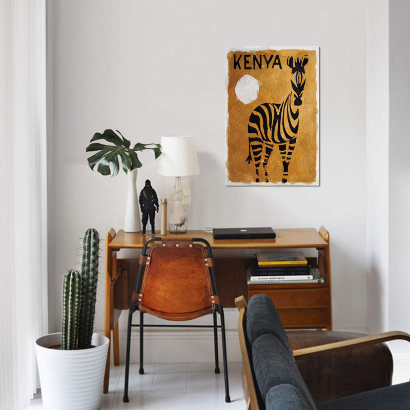 «Kenya», impression sur toile, H 12 po x l 8 po x P 0,75 po, Toile tendue, Pas de tapis