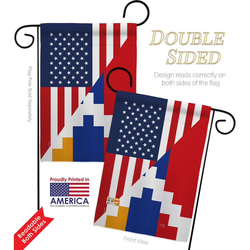 Ensemble de drapeaux en polyester 2 côtés 19 x 13 po