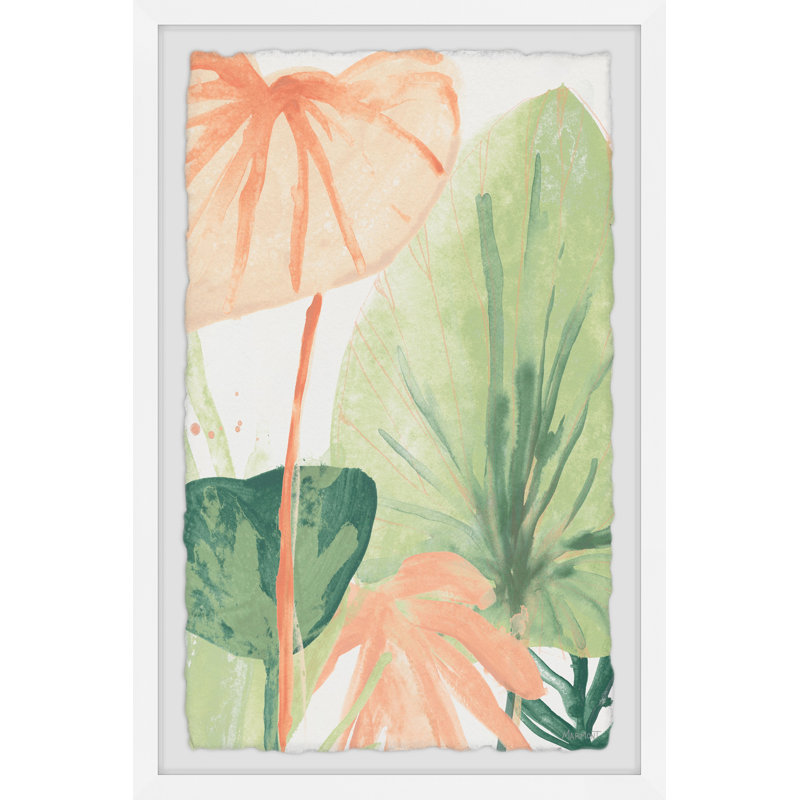 Heart-Shaped Leaves - Single Picture Frame Painting, 45cm H x 38cm W x 3.81cm D