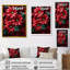 Rouge et vert Dahlia Bouquet Harmony IV - marguerites, art mural-100405814-134139683