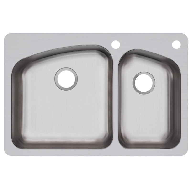 Évier de cuisine à double cuve à montage double L 33 po x l 22 po Dayton