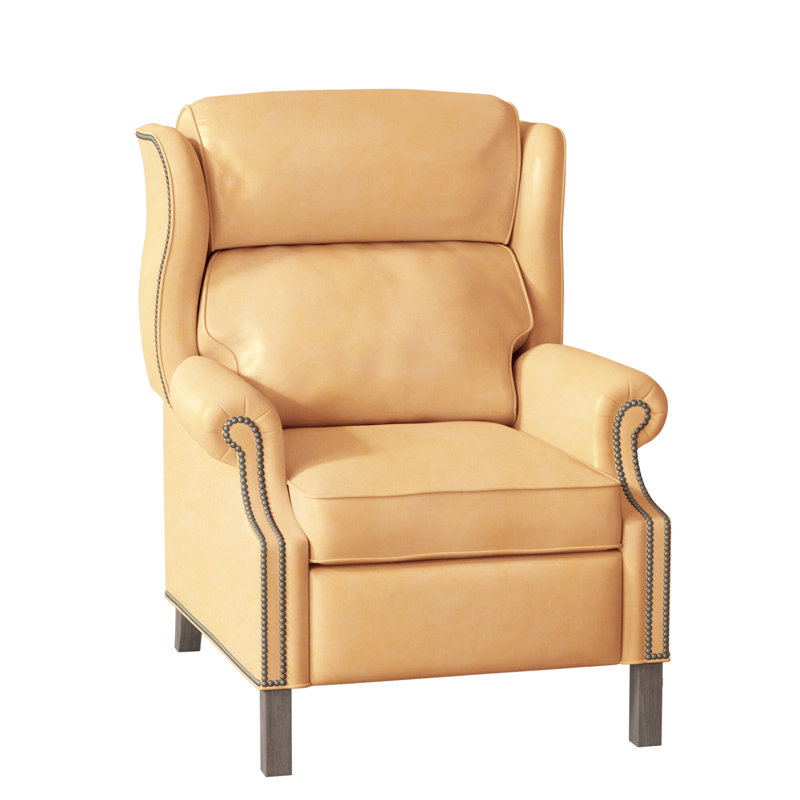 Presidential Recliner, Rio Mineral Genuine Leather, Stone, Pewter