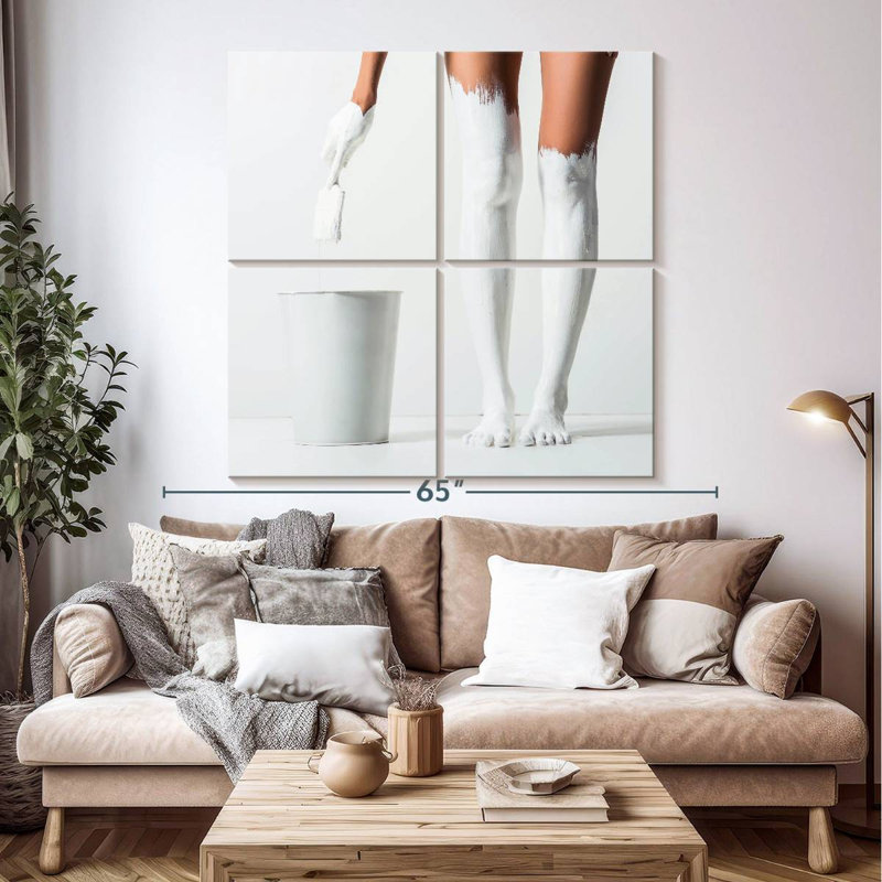 Pieds de Senne peints en blanc, H 50 po x l 50 po