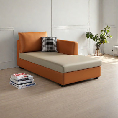 Chaise longue luxueuse en bois massif éponge moelleuse