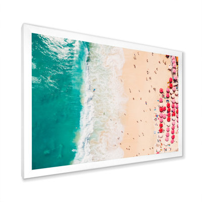 «Coastline Ocean Beach Aerian View», reproduction sur toile