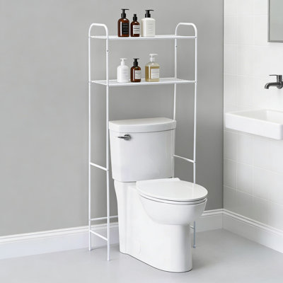 2-Tier Over The Toilet Storage Shelf, Heavy Duty Metal Bathroom Space Saver Organizer With Rust-Resistant Coating