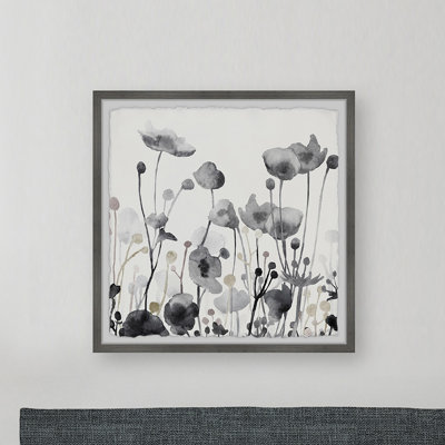 Gray Flowers - Single Picture Frame Painting