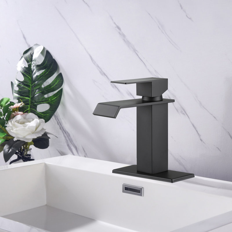 Robinet de salle de bain à cascade, robinet de meuble-lavabo à poignée simple