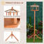Jairo Wood Freestanding Hopper Bird Feeder