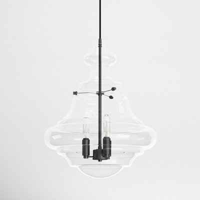 Burtt 3 Light Glass Dimmable Pendant