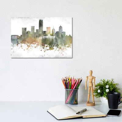Oklahoma Skyline by WallDecorAddict - Wrapped Canvas Painting