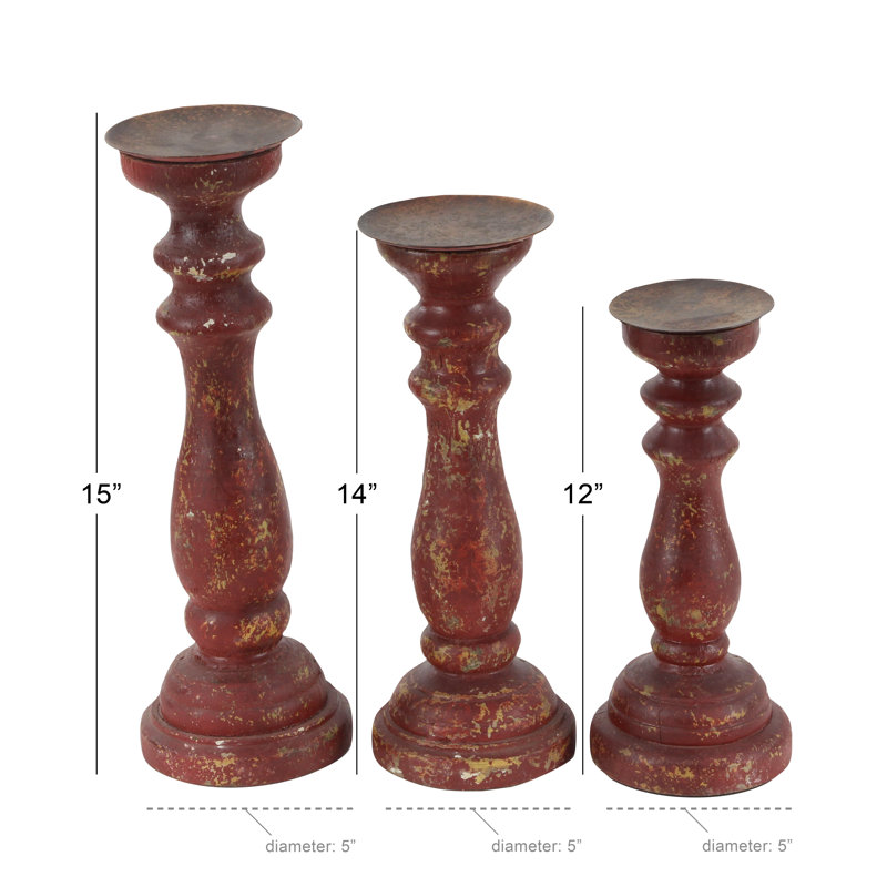 Wood Tabletop Candlestick
