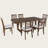 7-Piece Farmhouse Extendable Dining Table Set, 78" Rustic Wooden Table with 6 Upholstered Chairs-794432026-794432101