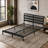 Full Platform Bed Frame with Charging Station and  LED Lights