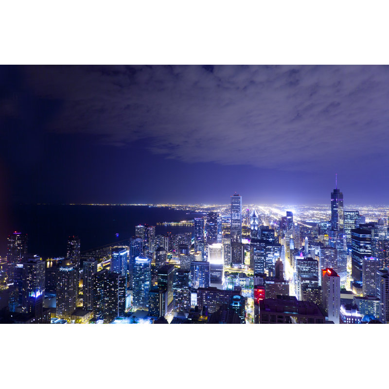 Aerial View of Chicago 1 Piece Wrapped Canvas Wall Art, 61cm H x 91cm W
