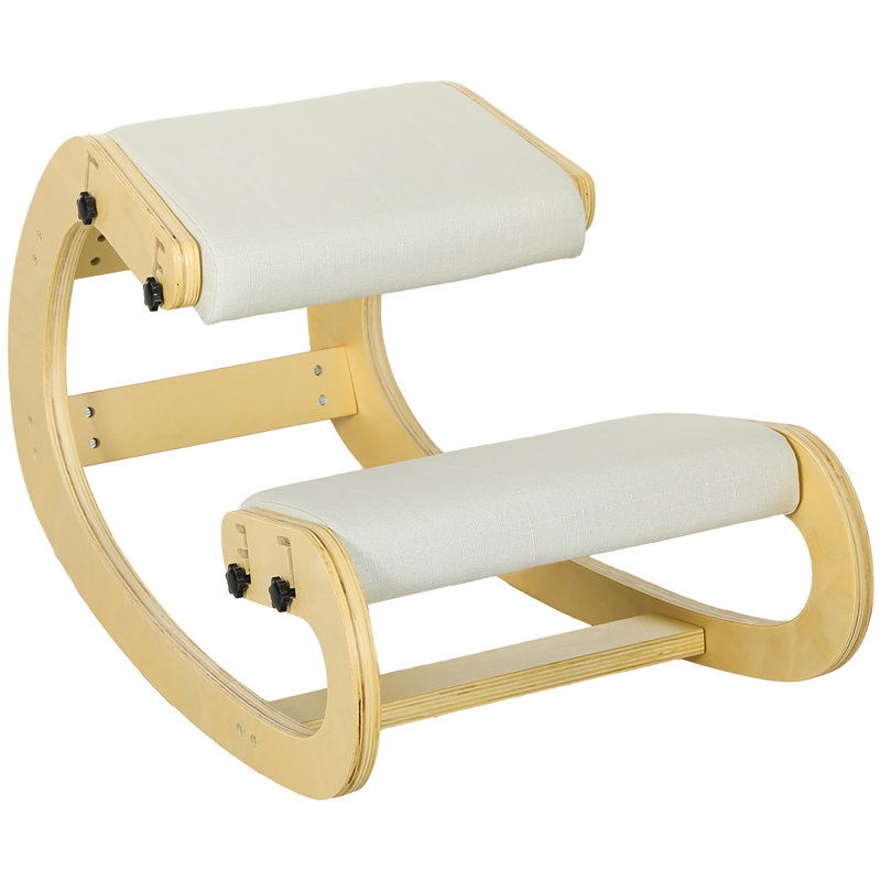 Fauteuil ergonomique à genoux, tabouret réglable à genoux, blanc crème, Crème, crème