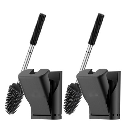 Upgraded Ventilation Design Toilet Brush Toilet Brush And Holder Set With Silicone Bristles To Easily Clean Dead Corners 1 Pack (2 Pack, Black) -  APPLIANCES & HOMEGOODS LIQUIDATION INC., ZLB0C4HD9GSR