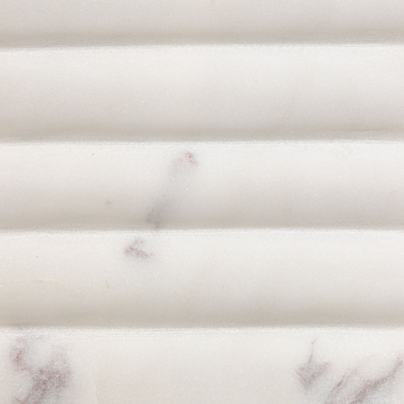 Porte-savon en marbre sculpté Aquera, Blanc