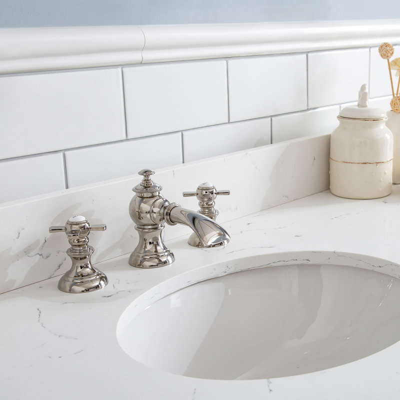 Palace 72'' W Vanity, Pure White, Polished Nickel