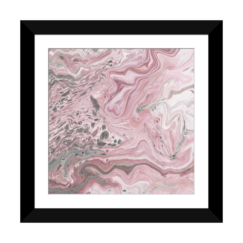 «Blush Minerals II», estampe numérique sur toile tendue avec châssis, H 24 po x l 24 po x P 1 po, Cadre noir