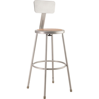 Tabouret en acier robuste avec dossier
