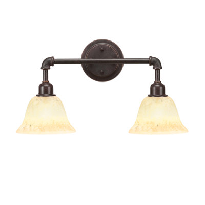 Barre d'éclairage de salle de bain 2 lumières Eilif Vintage