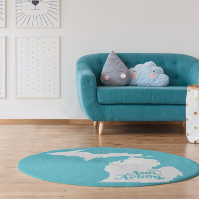 Tapis bleu de poly-chenille ann arbor michigan