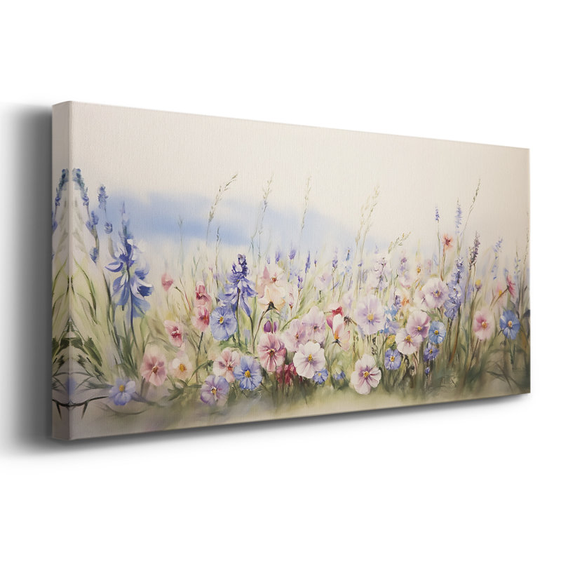Botanical Series-CCXIX- Toile tendue avec châssis - Prêt à accrocher, H 16 po x l 40 po