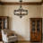 6 - Light 20 Inch Modern Dimmable Drum Chandelier With Crystal Accents For Dining Room Entryway