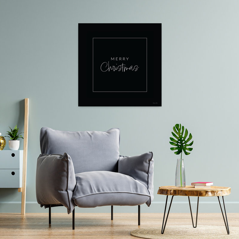 Simple Merry Christmas 1 Piece Wrapped Canvas Wall Art, 60.96cm H x 60.96cm W