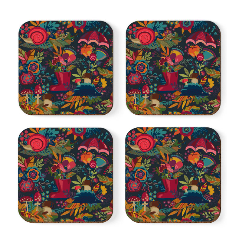 Sous-verres Spring showers parapluies