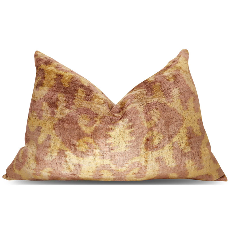 Coussin décoratif, Brun / beige, 16 po x 24 po, Rectangulaire