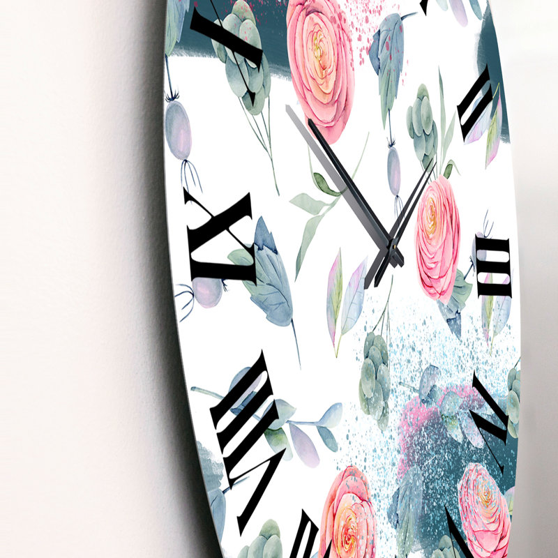 Horloge murale rose, Grand
