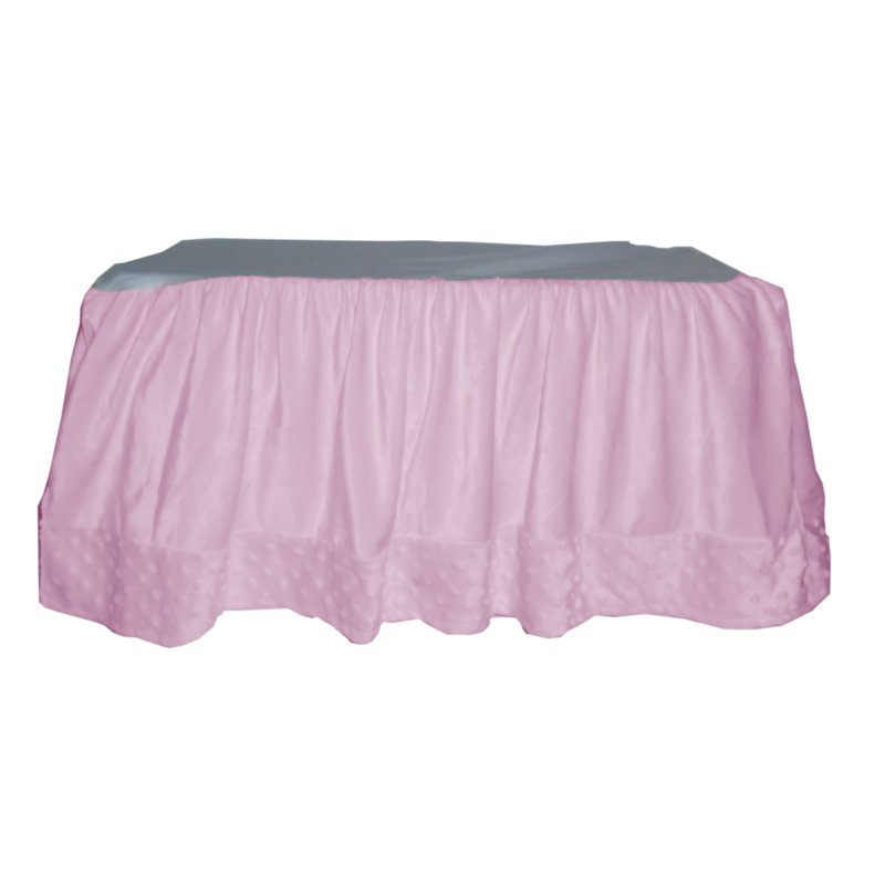 Jupe pour lit de bébé dot Deion, Rose