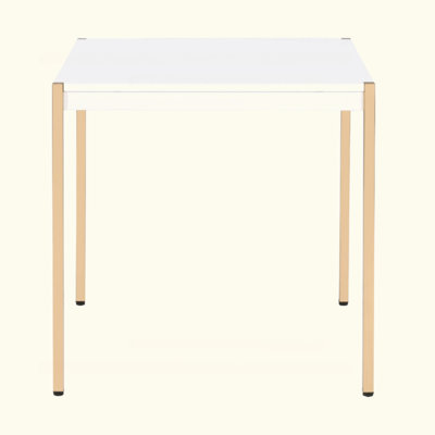 Square Top End Table With Metal Legs