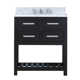 Cronin 30" Carrara White Marble Countertop Bath Vanity with Faucet