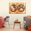 Rustic Hemispheres Map on Canvas, impression-1745359261