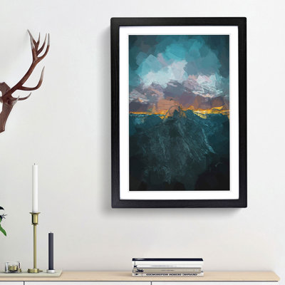 Mountains in California in Abstract - Framed Print