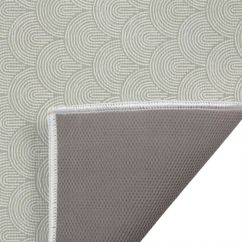 Rolling Humps Outdoor Doormat, 21" W x 34" L, Light Green