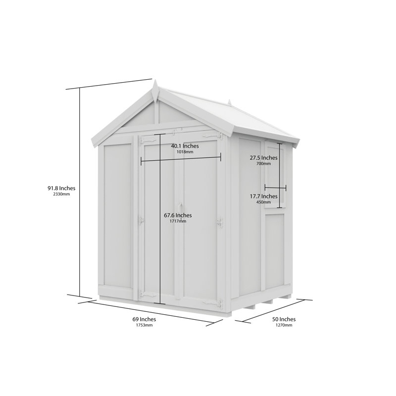 Total Sheds 6ft x 4ft Apex Glass Greenhouse - Horticultural Glass - Pressure Treated Timber - UK Manufactured