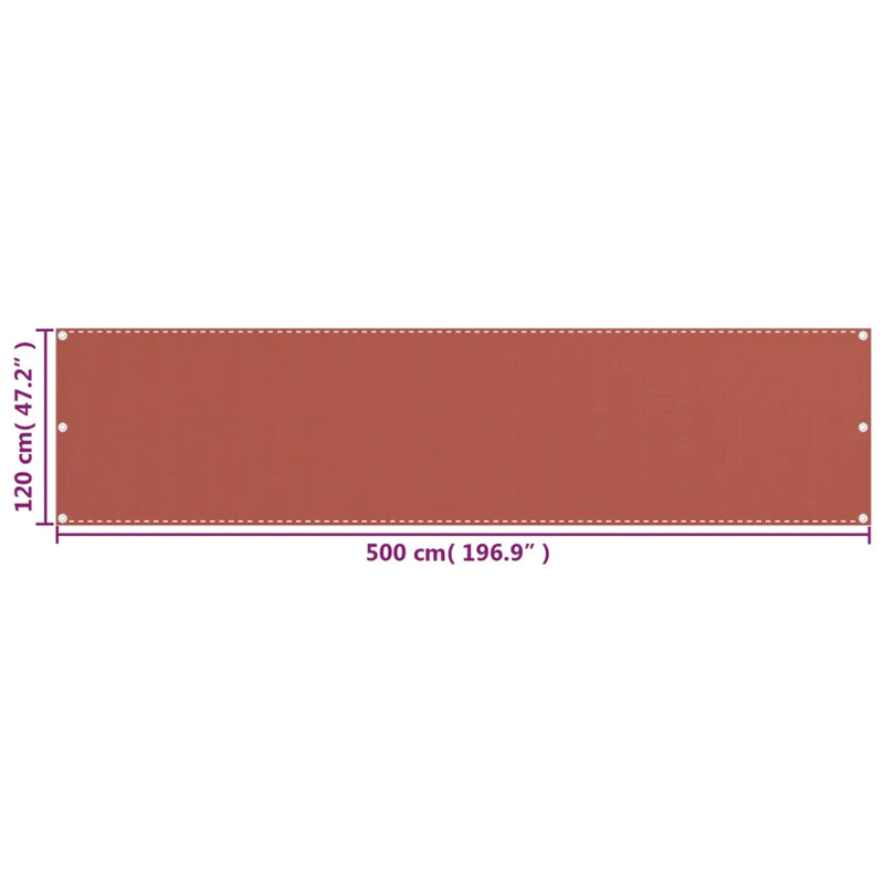 Chauvigny 0cm H x 196.85cm W Terracotta Plastic Yard/Privacy Fence, Terracotta