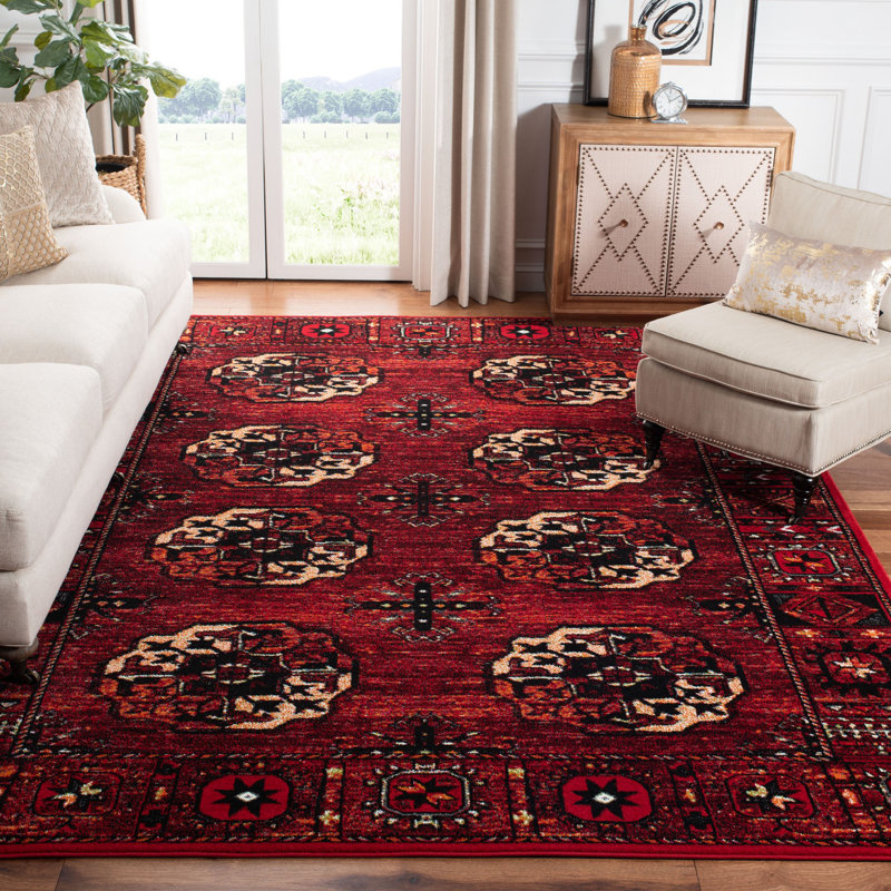 Tapis performance oriental rétro Donoban, Rectangle 2 pi 7 po x 5 pi