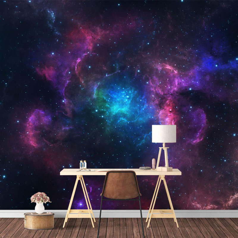 Planet In Outer Space Galaxy Peel & Stick Border, 100" L x 144" W