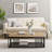 Slatted Metal Two-Tone Coffee Table