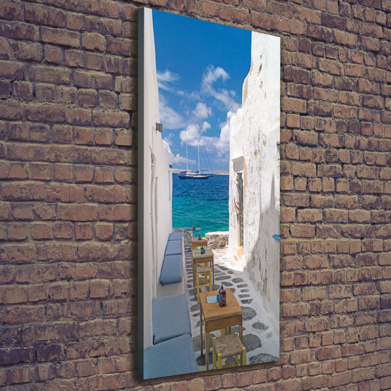 Greek Streets - Wrapped Canvas Print