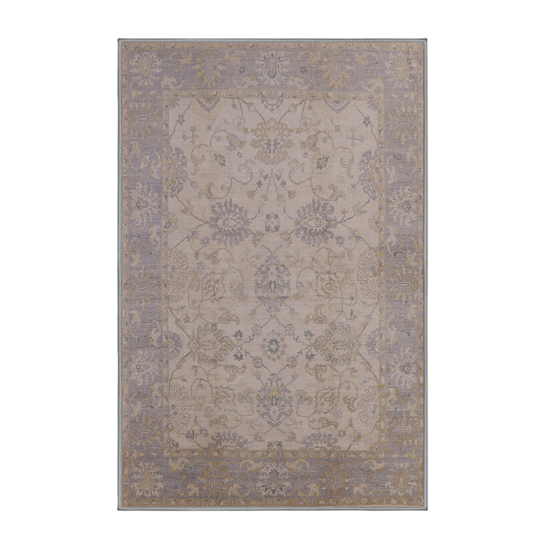 Tapis oriental bleu / jaune clair, Rectangle 4 pi x 6 pi